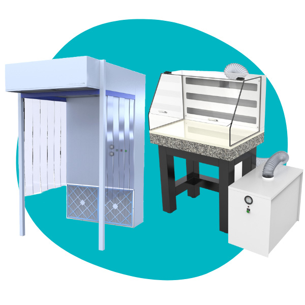 central de pesadas, equipamiento de seguridad para laboratorios